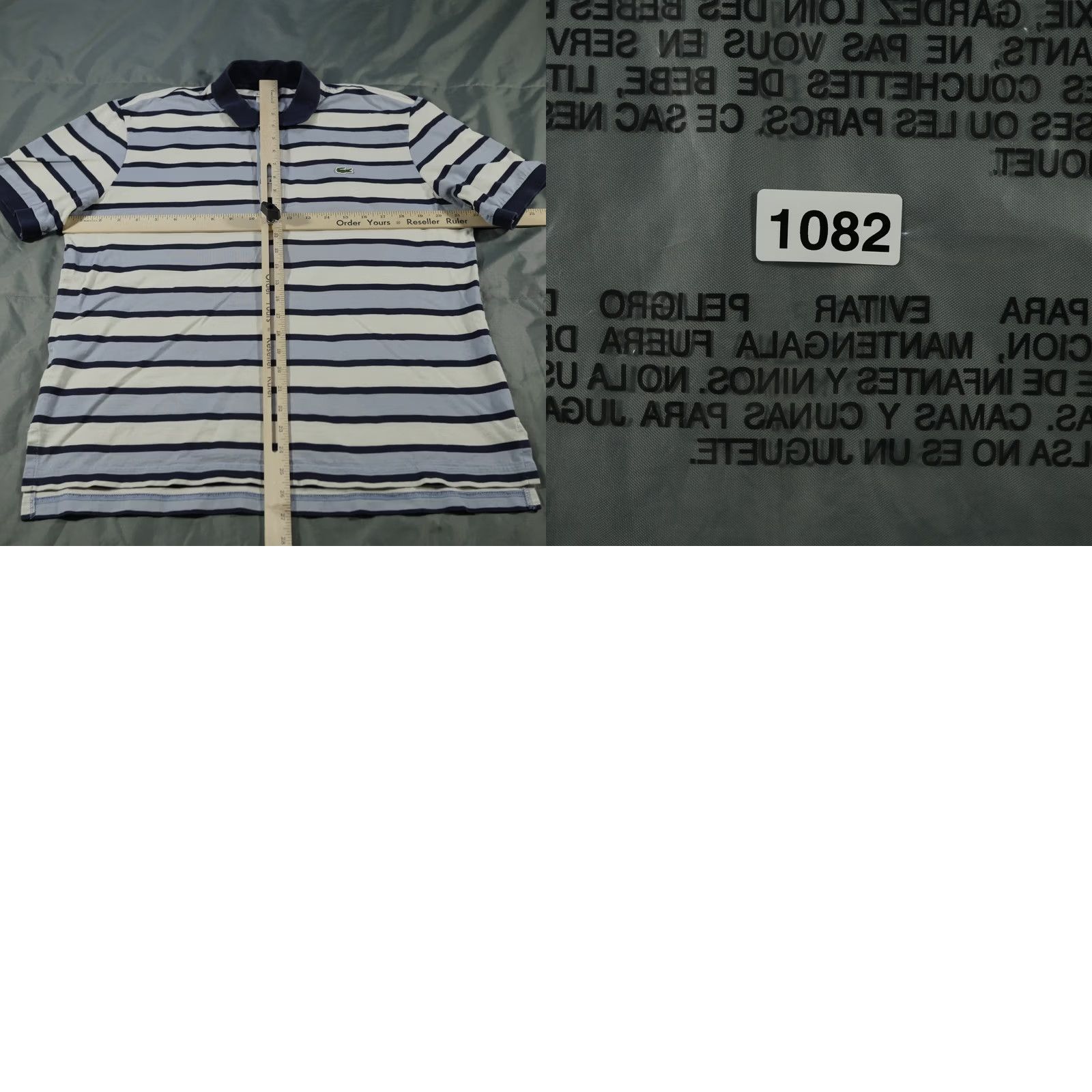 Lacoste Lacoste Polo Shirt Mens Large 5 Blue White Devanlay Stripes Tennis Preppy Casual Shirt Mens L Blue White Striped Polo Golf Tennis Zipper? Size US L / EU 52-54 / 3 - 9 Thumbnail