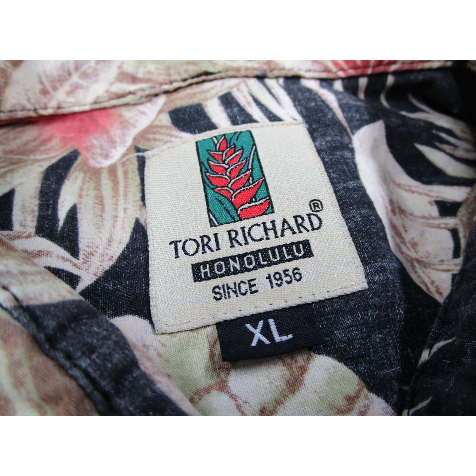 Tori Richard Tori Richard Hawaiian Shirt Mens Extra Large Black Floral Button Up Made in USA Size US XL / EU 56 / 4 - 2 Thumbnail