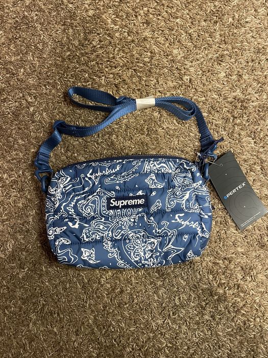 Supreme Supreme Blue Paisley Puffer Side Bag | Grailed