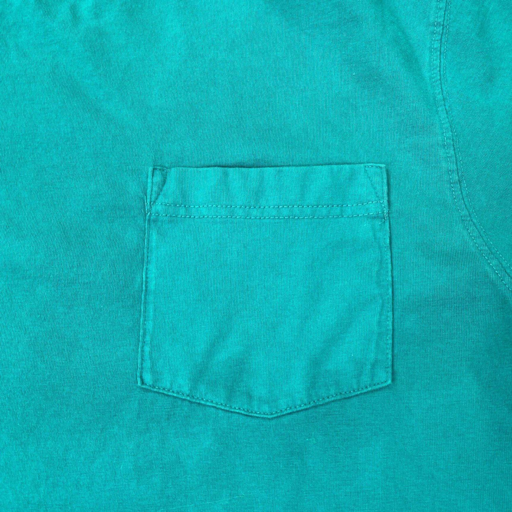 Vintage L.L. Bean Pocket Shirt Mens M Teal Blue Crew Neck Short Sleeve Jersey Regular Fit Pockets T-Shirt Size US M / EU 48-50 / 2 - 2 Thumbnail