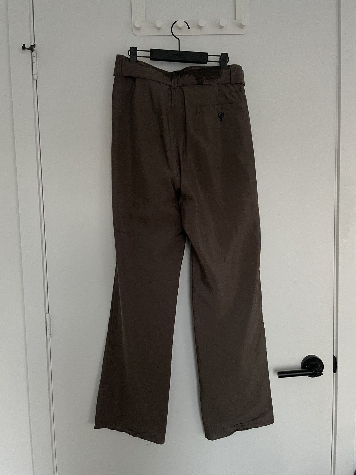 Lemaire Lemaire Brown Pleated Silk trousers Size US 31 - 3 Thumbnail