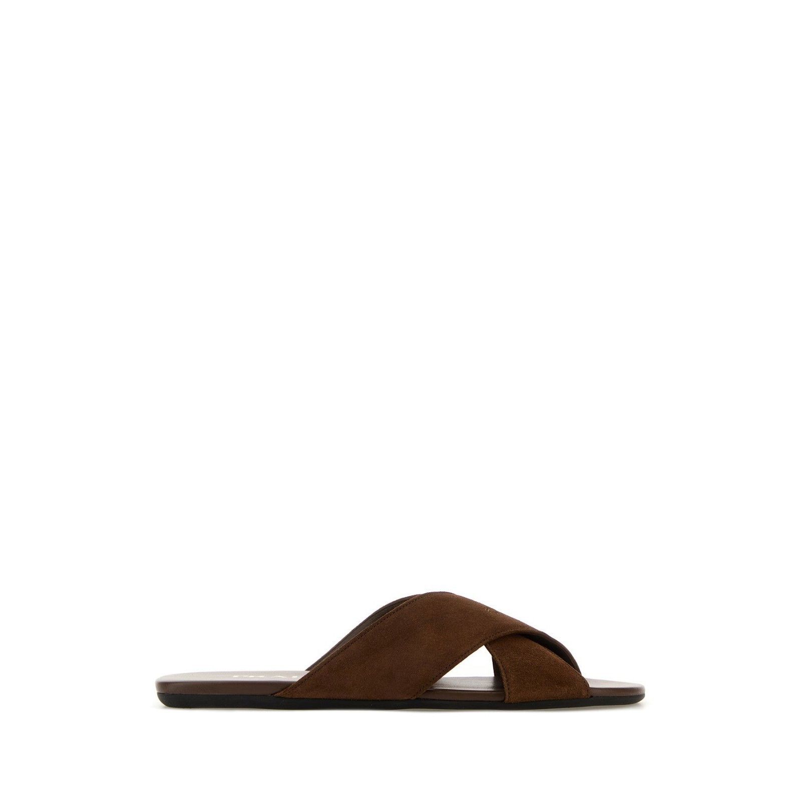 Prada PRADA $975 Cocoa Brown Suede Slides New & Authentic (Women's Size US 6 / IT 36 - 1 Thumbnail