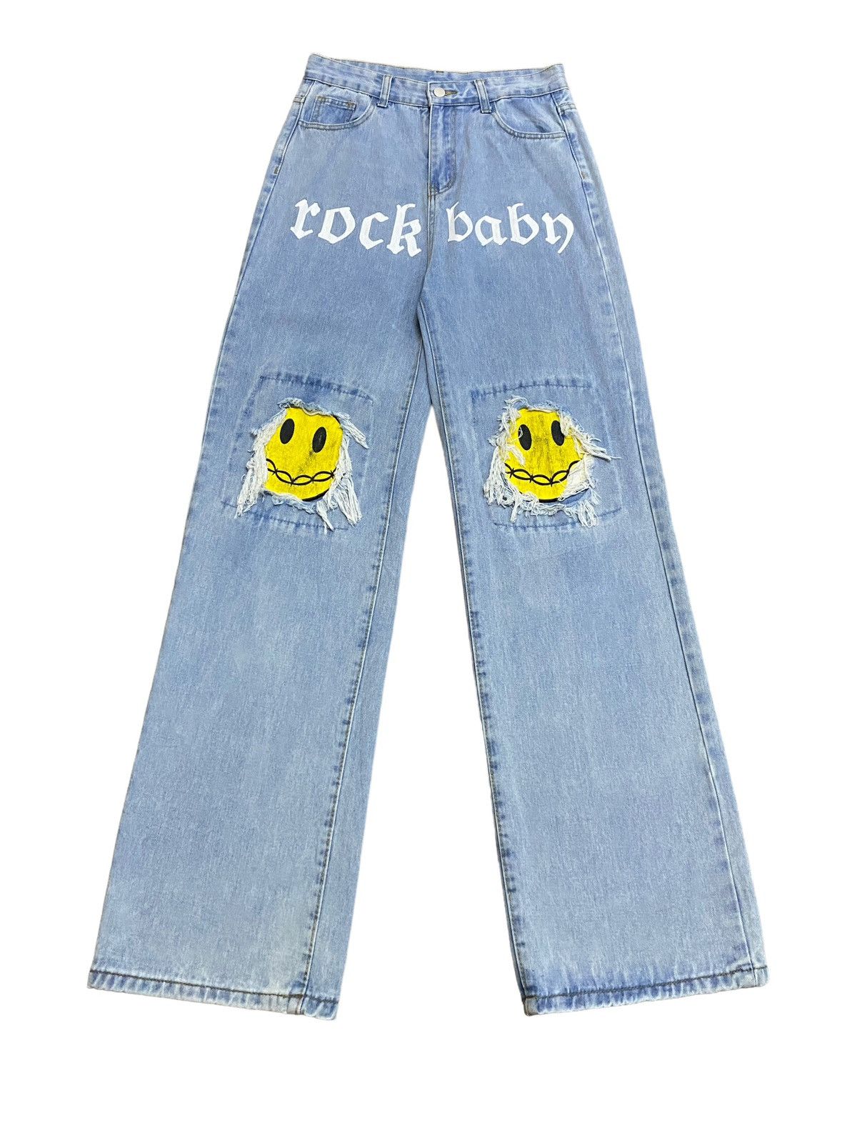 If Six Was Nine × Le Grande Bleu (L.G.B.) Rare Design Vintage Brand Shein Inspired Kapital Jeans 2000s Size US 29 - 1 Thumbnail