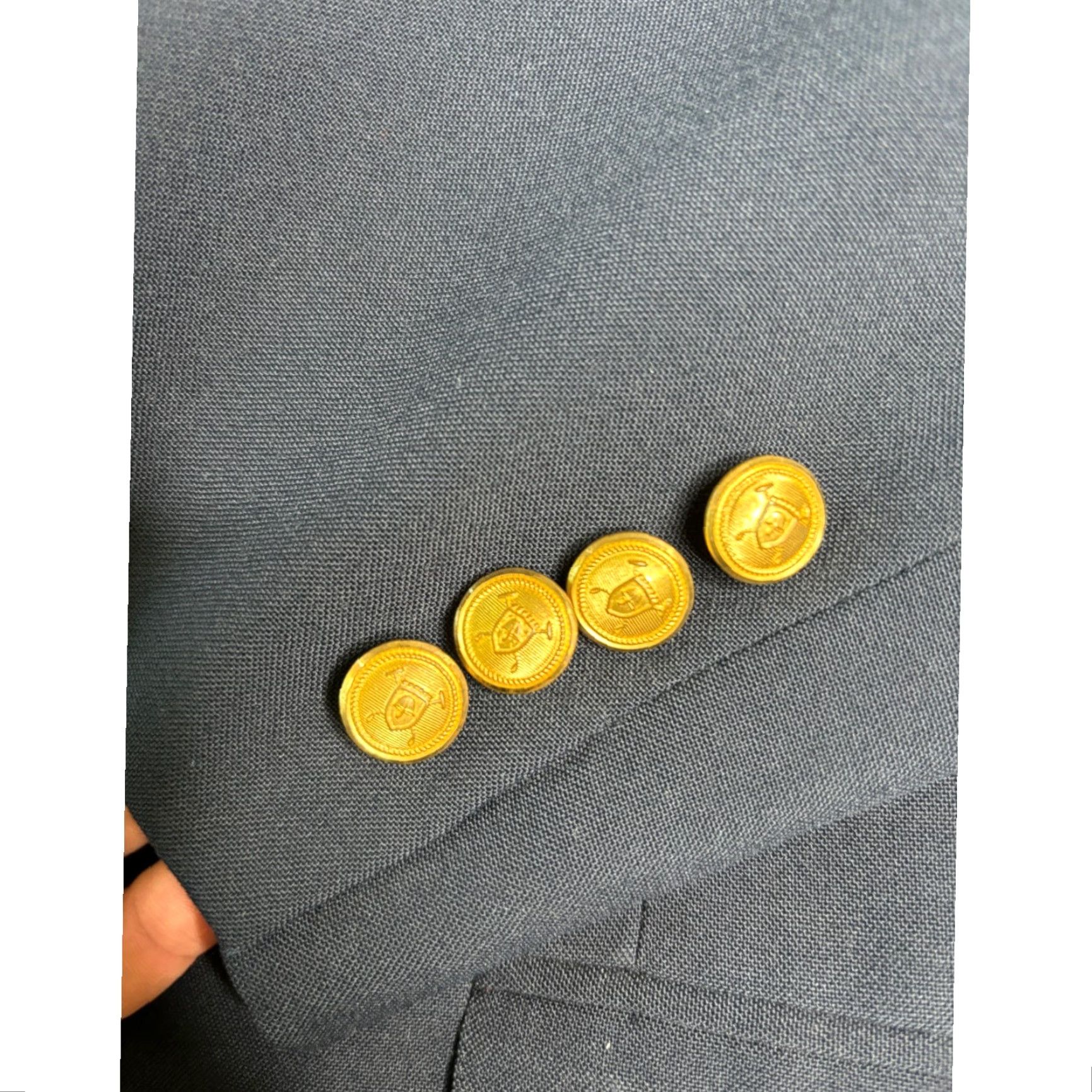 Ralph Lauren VINTAGE Ralph Lauren Polo University Club Blazer Navy Blue Gold Buttons Blazer Made in USA 44R Men’s Blazer Size US XXL / EU 58 / 5 - 2 Thumbnail