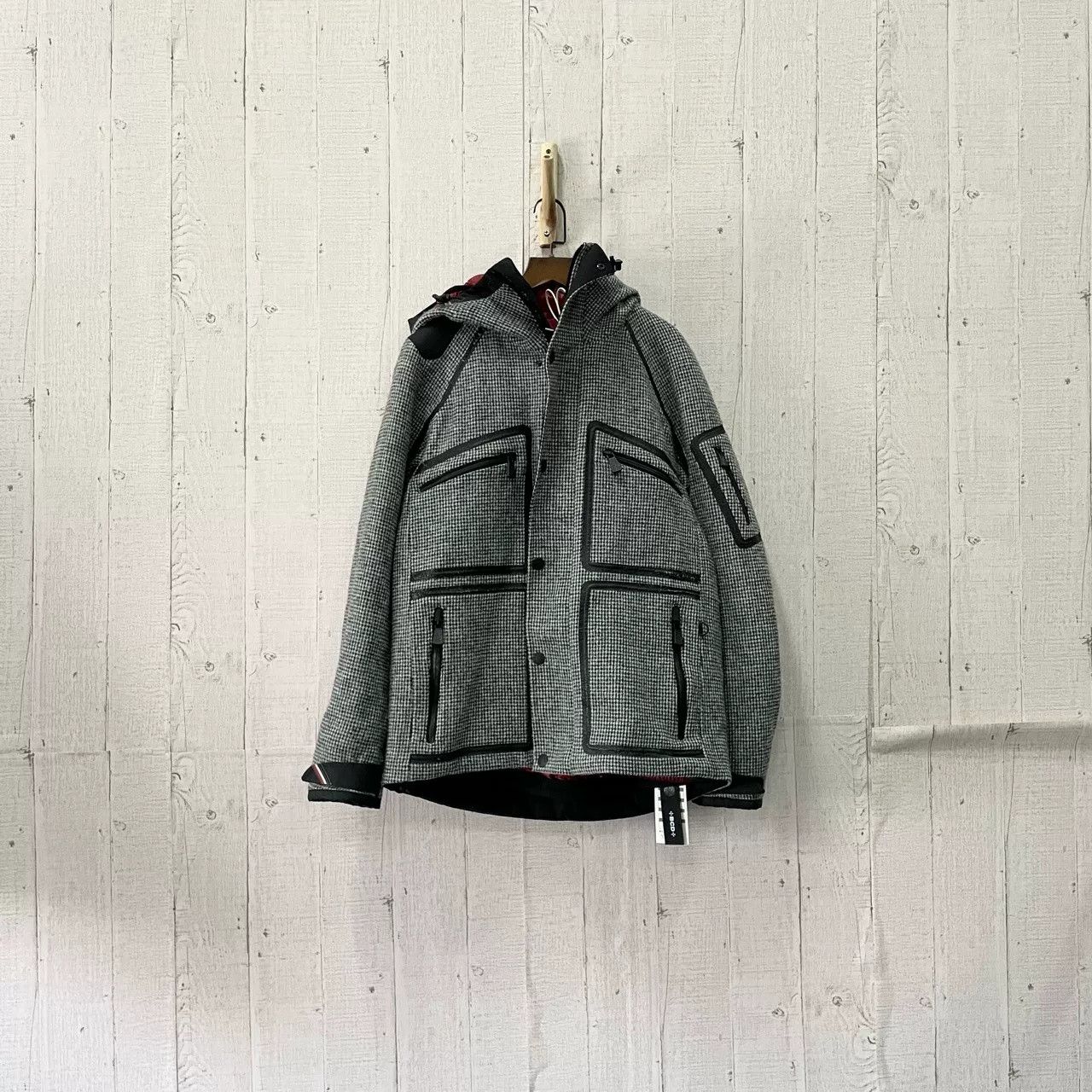 Moncler Moncler Houndstooth Hooded Jacket Size US L / EU 52-54 / 3 - 1 Thumbnail