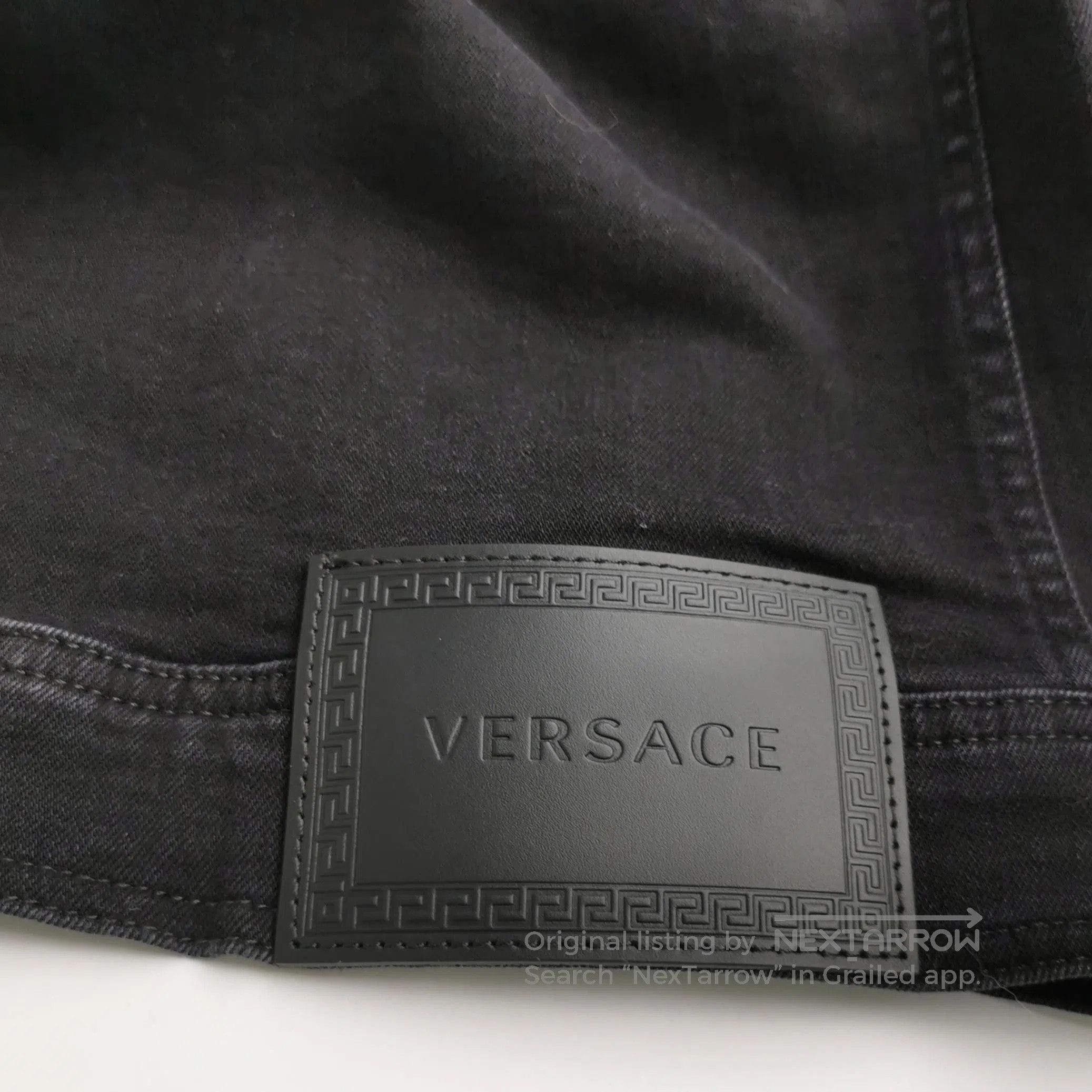 Versace Versace Black Denim Jacket with Gold Buttons L. Size US S / EU 44-46 / 1 - 1 Thumbnail