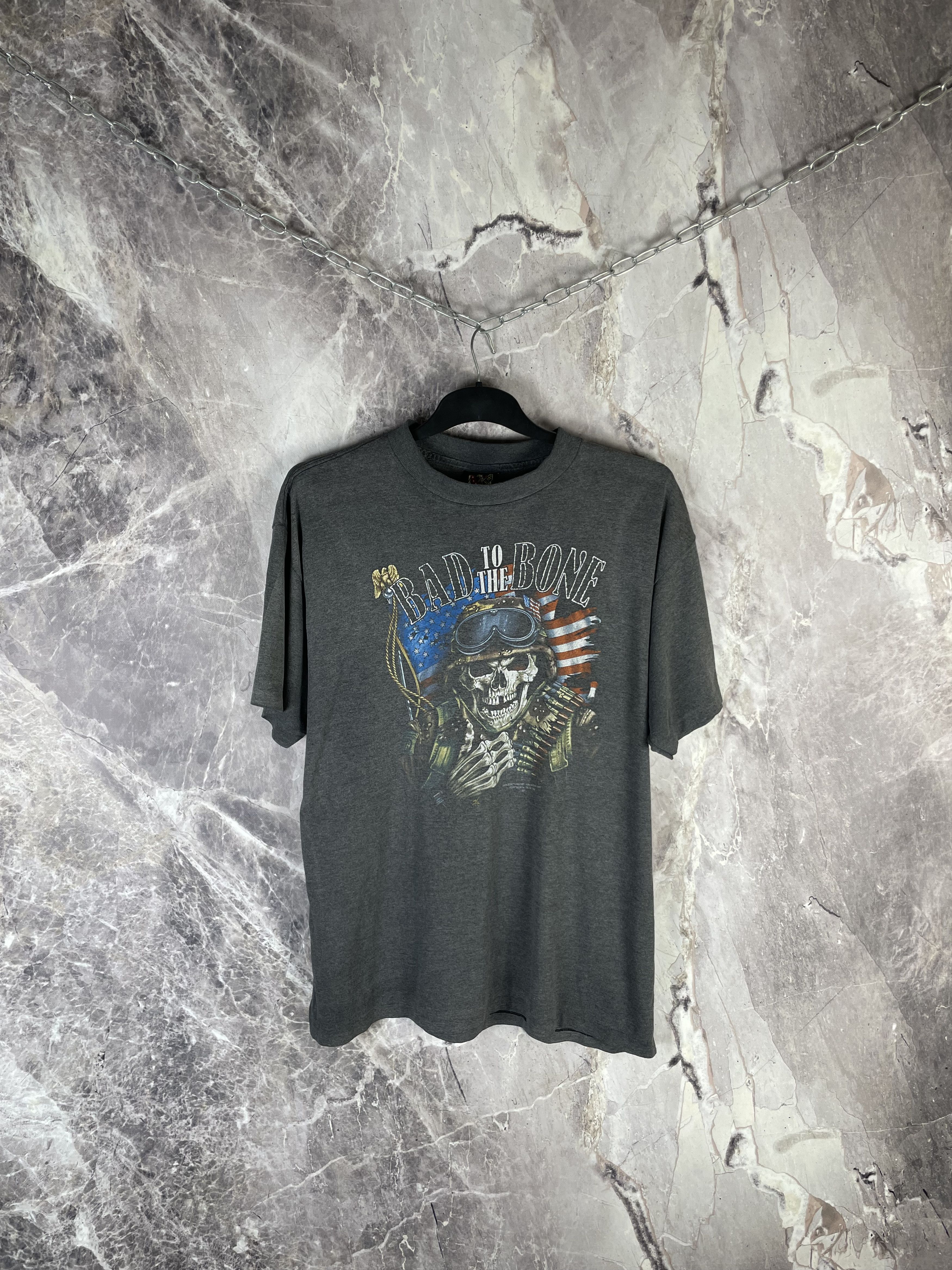 Vintage Easy Riders Vintage 3D EMBLEM BAD TO THE BONE Size US XL / EU 56 / 4 - 1 Thumbnail