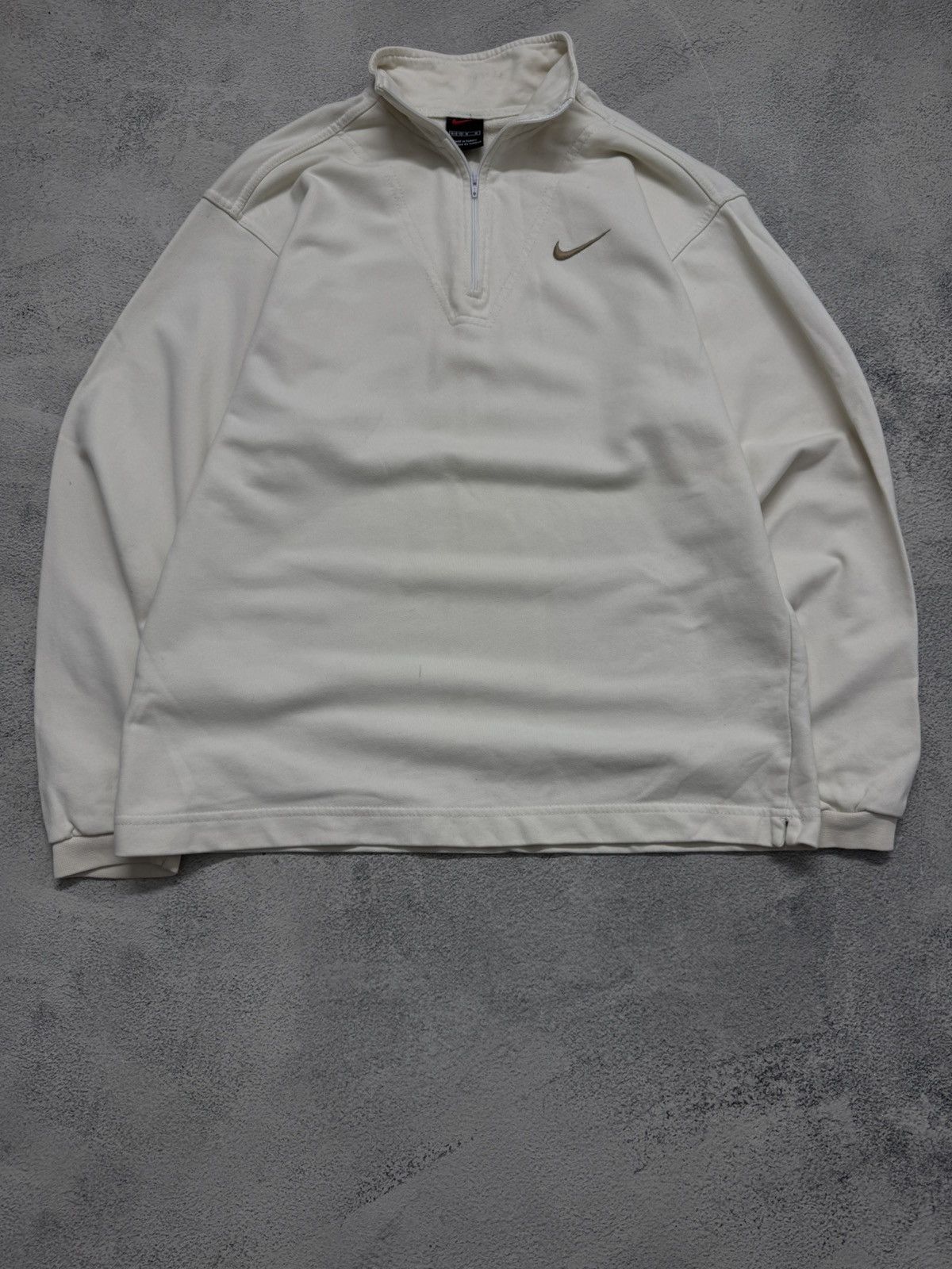 Nike Vintage Nike 1/4 Zip Sweatshirt White 00’s Size M / US 6-8 / IT 42-44 - 7 Thumbnail