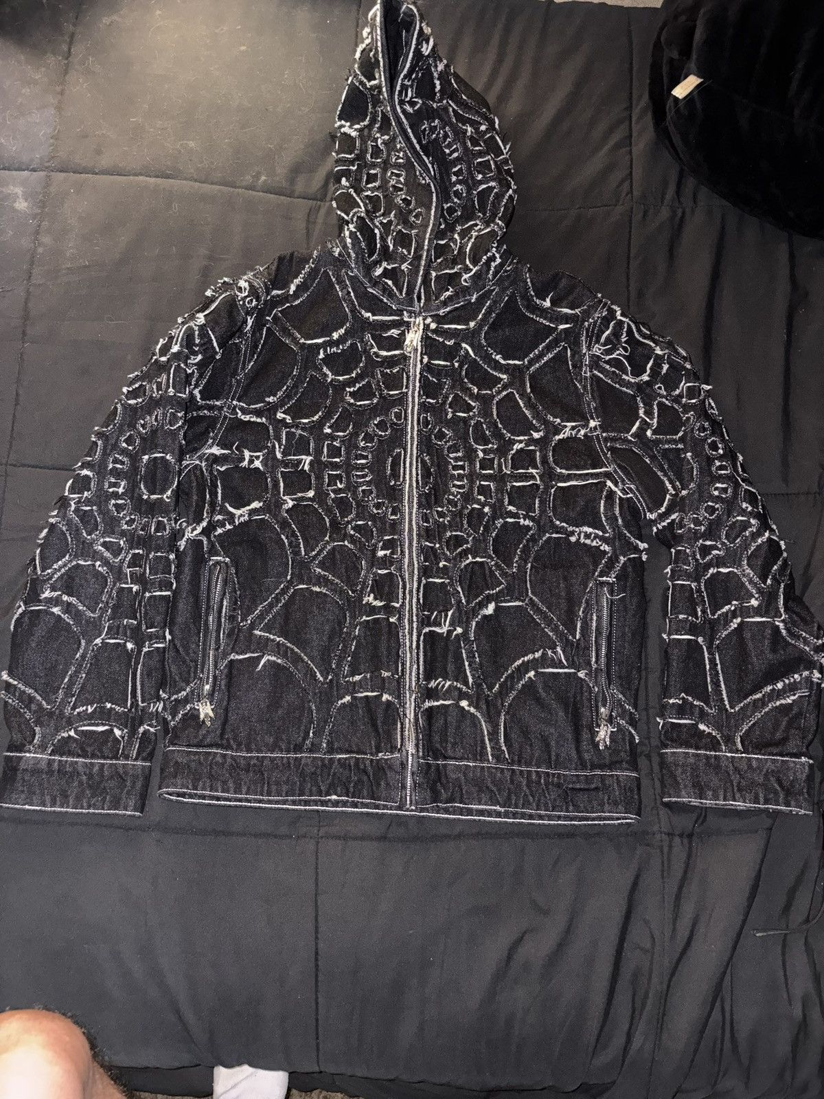 Revenge Revenge spider web denim jacket Size US S / EU 44-46 / 1 - 1 Thumbnail