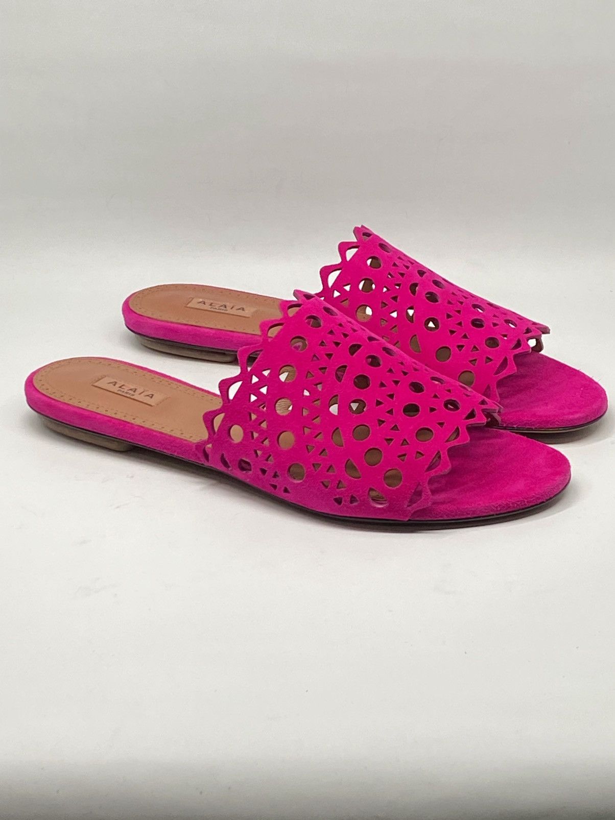 Alaia Alaia Vienne Suede Flat Sandals size 39 Size US 9 / IT 39 - 1 Thumbnail