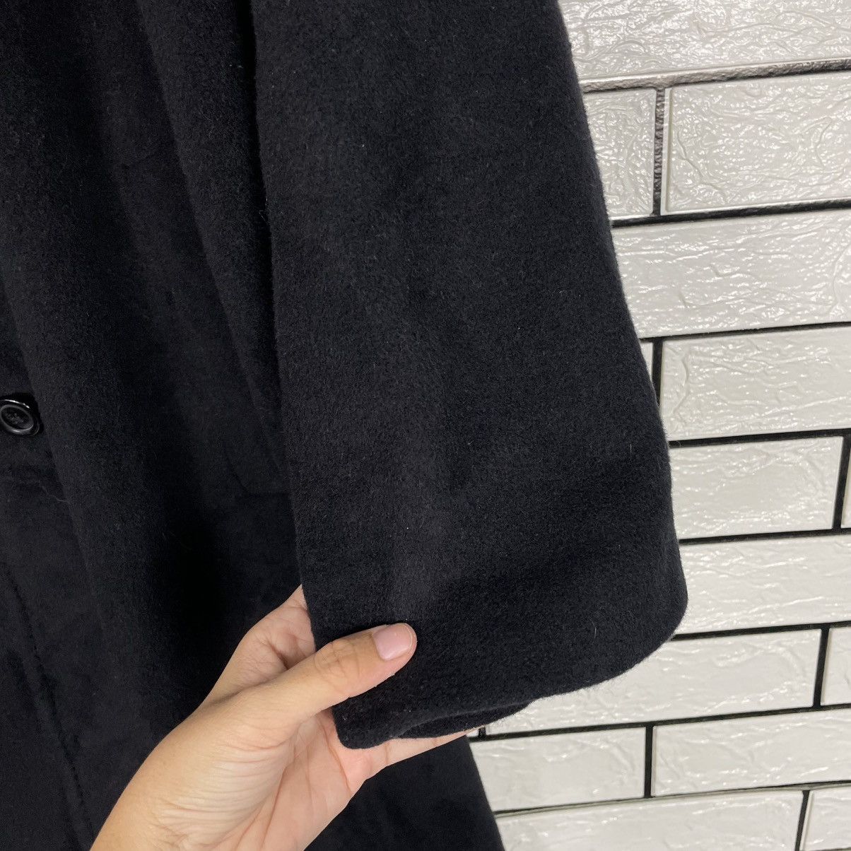 Other Italian Designer Vardini Black Wool Coat Size M / US 6-8 / IT 42-44 - 14 Thumbnail