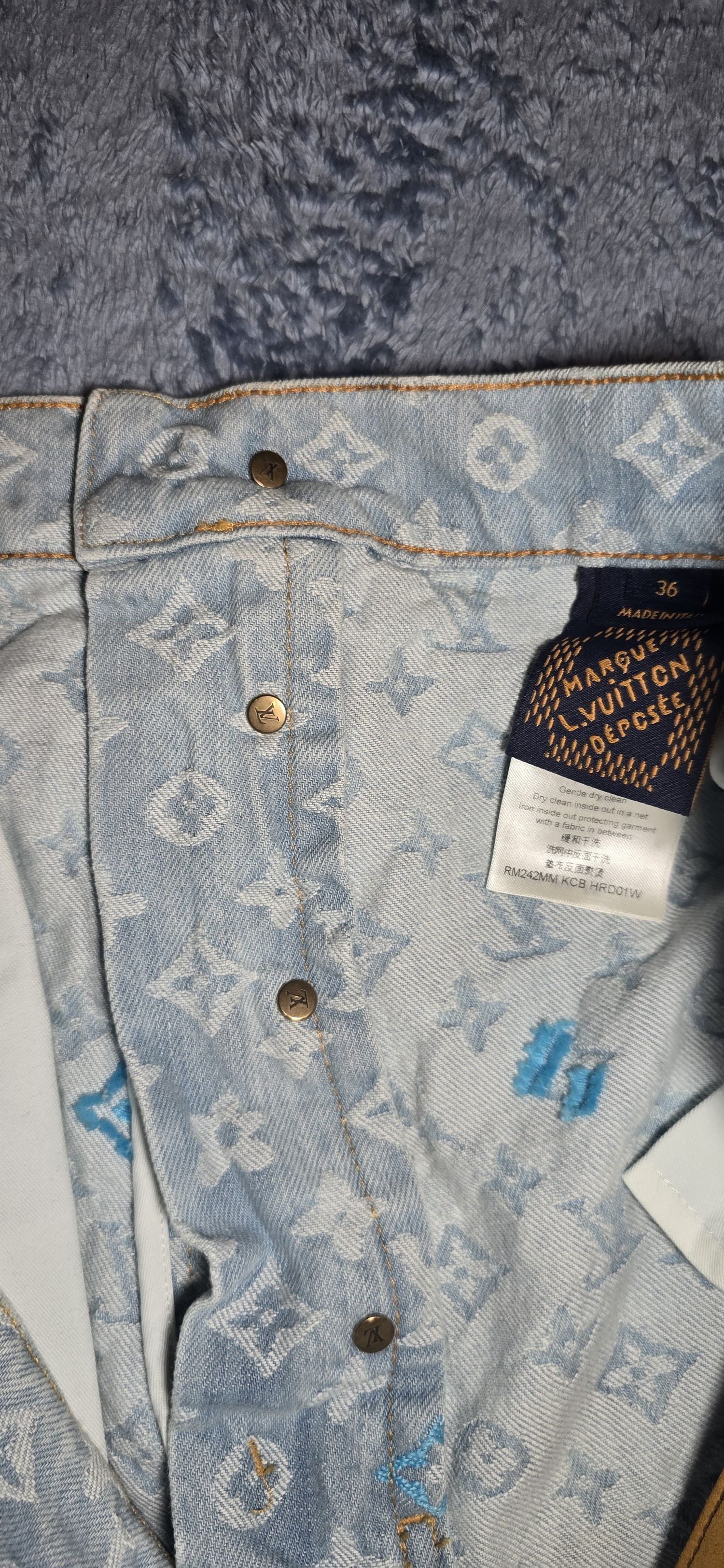 Louis Vuitton × Tyler The Creator Monogram Denim Jeans Size US 36 / EU 52 - 13 Thumbnail
