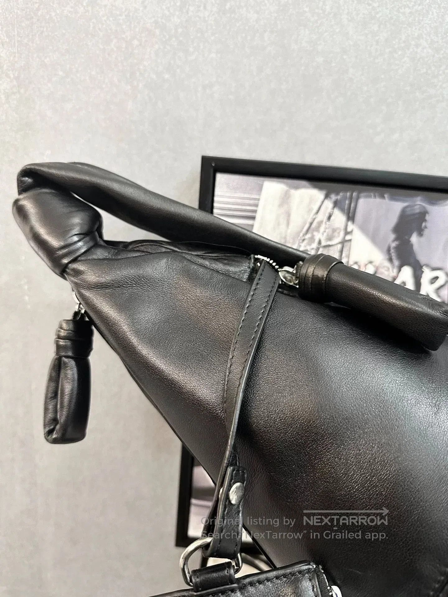 Lemaire Lemaire Large Black Sheepskin Croissant Bag. Size ONE SIZE - 5 Thumbnail