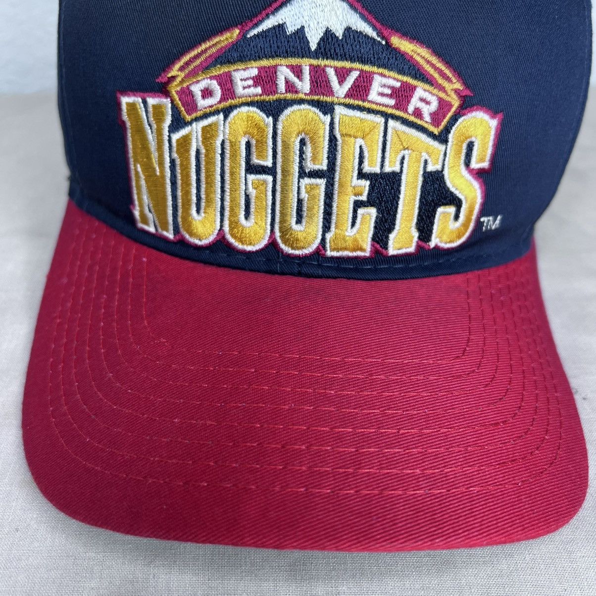NBA 1990s NBA Denver Nuggets AJD Plain Logo Two Tone Snapback Size ONE SIZE - 3 Thumbnail