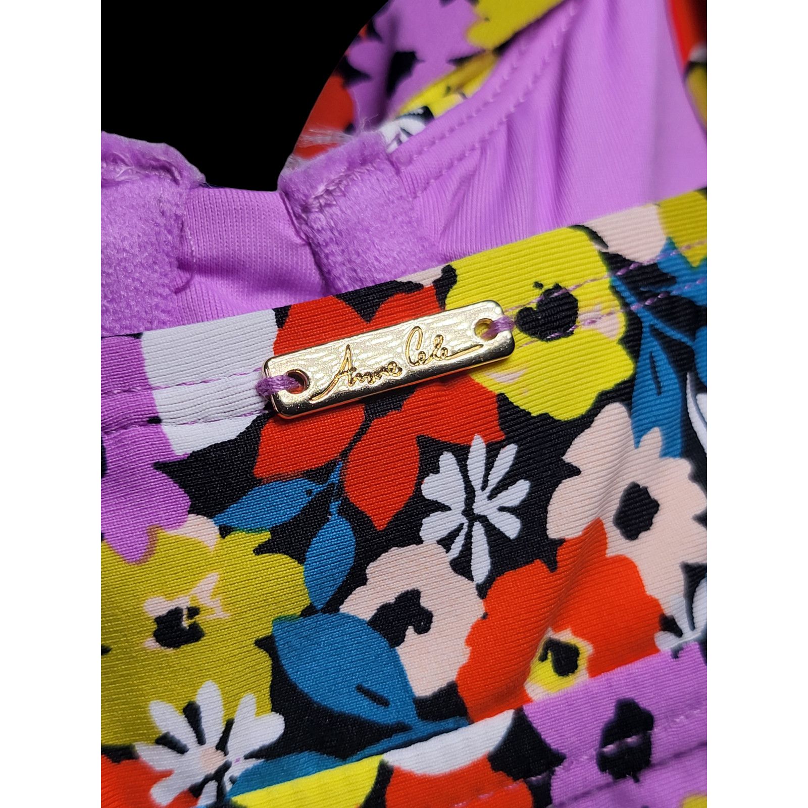 Other NWT ANNE‎ COLE Flower Field Twist Shirred Tankini Top 32C Size ONE SIZE - 7 Thumbnail