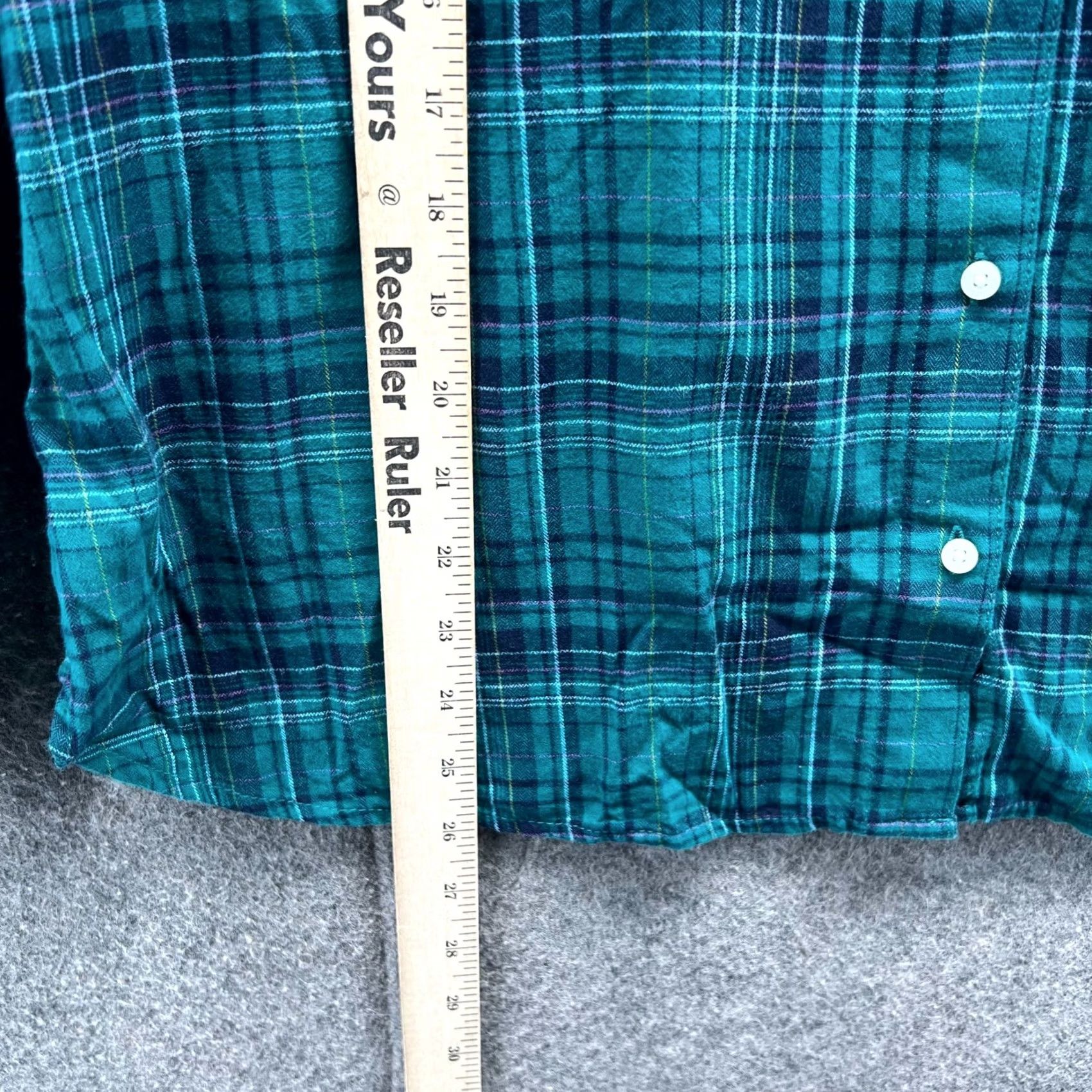 Tommy Hilfiger VINTAGE Tommy Hilfiger Shirt Womens XL Green Pocket Button Down Plaid Preppy Western Size XL / US 12-14 / IT 48-50 - 4 Thumbnail