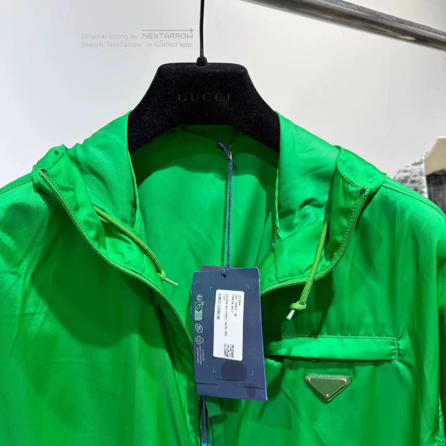 Prada Prada Green Nylon Hooded Zip Jacket M Size US M / EU 48-50 / 2 - 3 Thumbnail