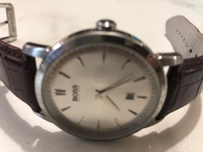 Designer Boss watch brown leather strap watch Size ONE SIZE - 3 Thumbnail