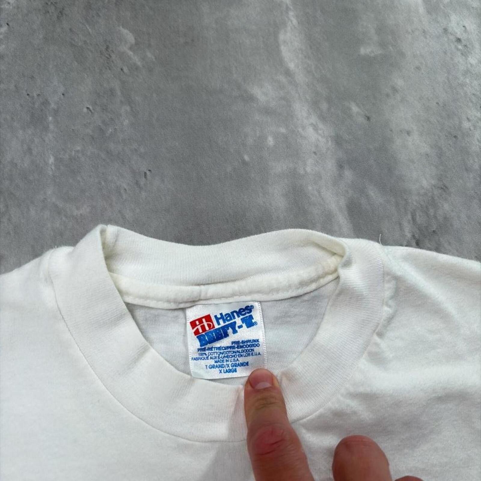Hanes Vintage White Hard Rock Cafe NFL Panthers Football T-Shirt Size US XL / EU 56 / 4 - 5 Thumbnail