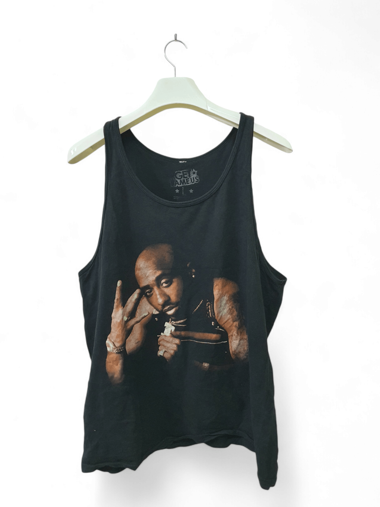 Rap Tees Vintage 00s Tupac Shakur Frame Sleeveless 🔥 Size US L / EU 52-54 / 3 - 1 Thumbnail