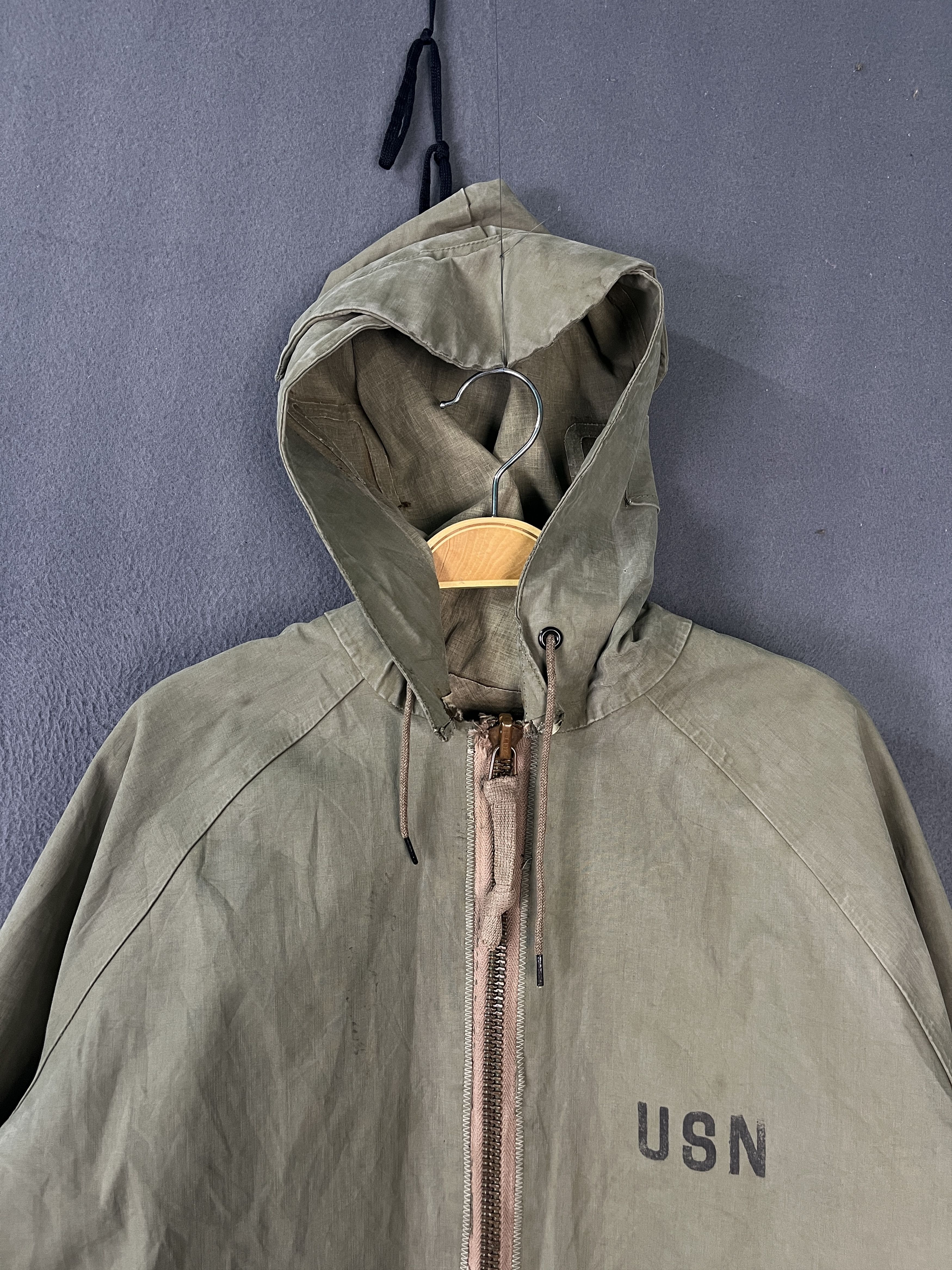 Vintage WW2 40s US Navy Contract N140 Parka Army Military Jacket Size US S / EU 44-46 / 1 - 3 Thumbnail