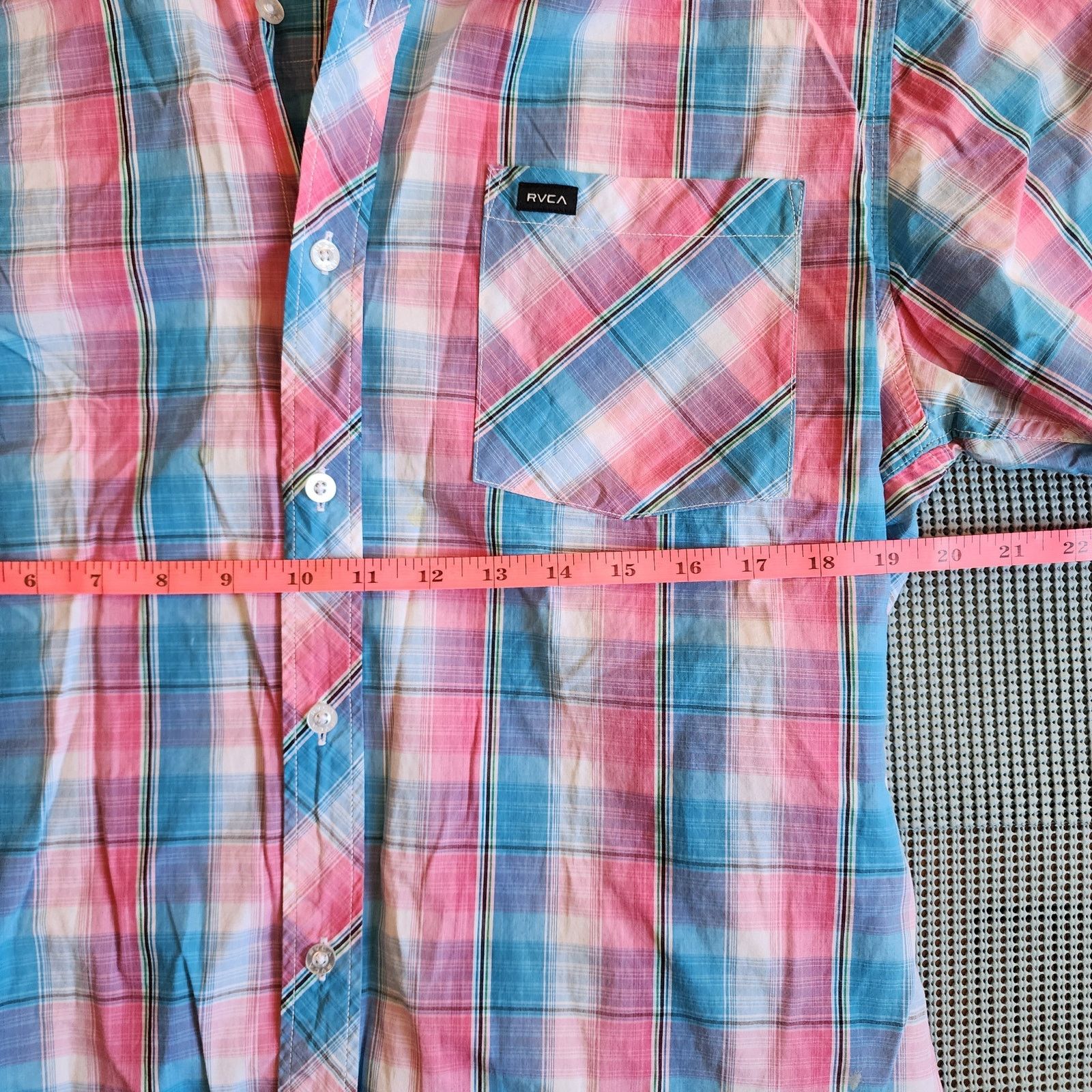 RVCA RVCA Men's Large Grid Windowpane Shirt Size US L / EU 52-54 / 3 - 5 Thumbnail