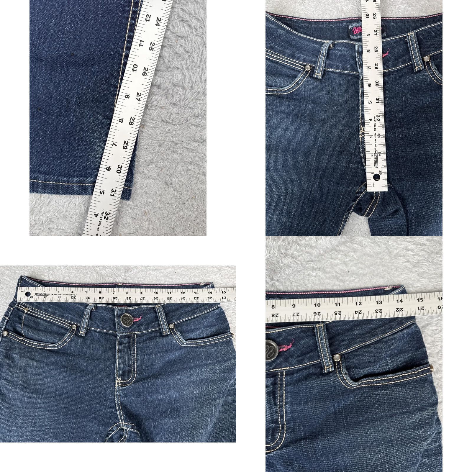 Wrangler Wrangler Bootcut Jeans Juniors 5/6 Blue Med Wash Low Rise Stretch Denim 28x32 Size 27" / US 4 / IT 40 - 8 Thumbnail