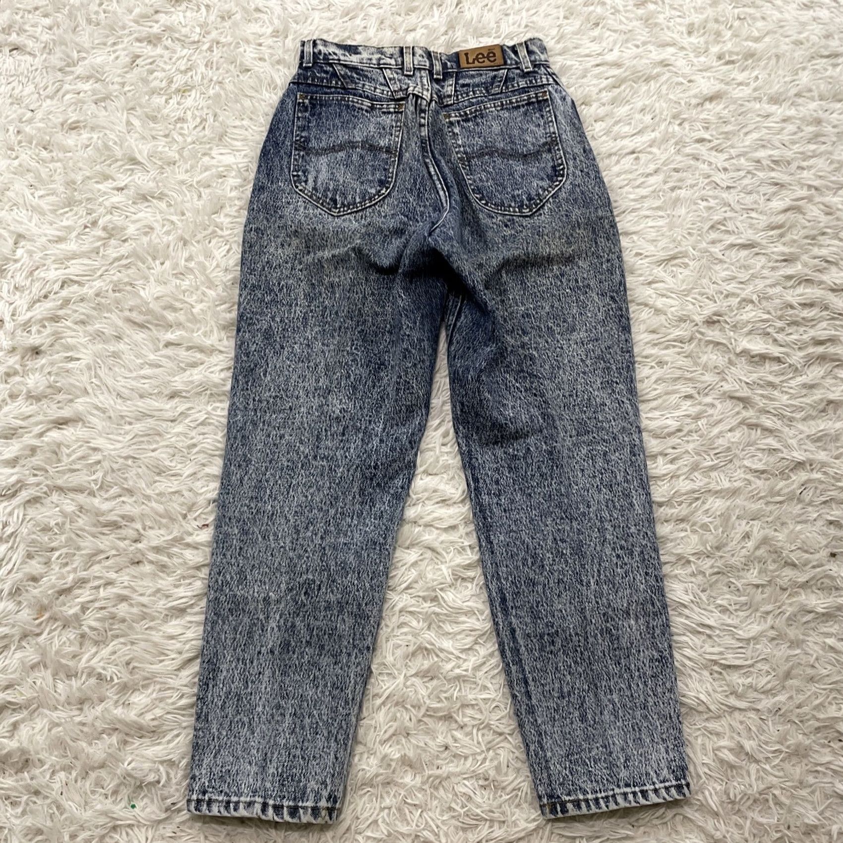 Lee VINTAGE LEE Jeans Women Jeans P 10 80s 90s Grunge Acid Wash Light Blue USA Denim Petite 26x27 Womens Size 26" / US 2 / IT 38 - 2 Thumbnail
