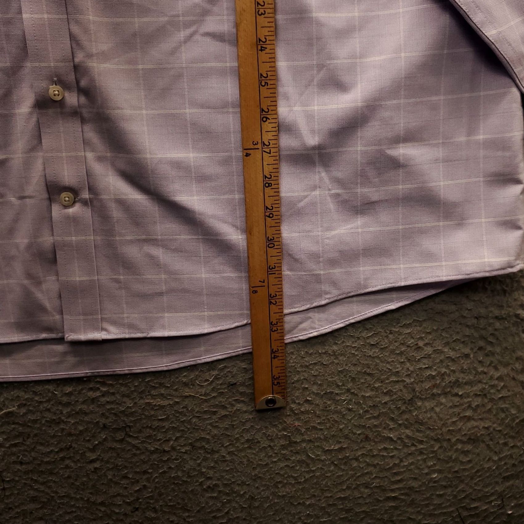 Stafford Stafford Mens Dress Shirt 2XL Multi Orchid Plaid Button-Down Collar, Breathable, Easy Care, Pockets, Cotton, Big & Tall, NWT Size 48R - 3 Thumbnail