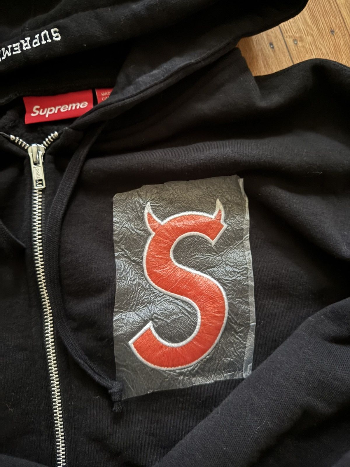 Supreme Devil S Logo Zip Up Hooded Sweatshirt Size US L / EU 52-54 / 3 - 2 Thumbnail