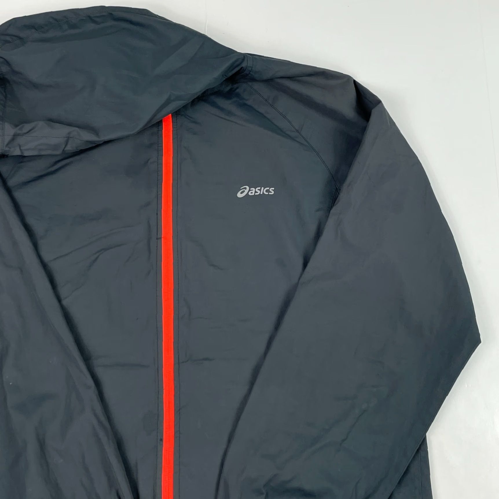 Asics Asics Jacket Mens Small Gray Hooded Running Ultralight Water Resistant Windbreaker Performance Outdoor Spring Fall Winter Size US S / EU 44-46 / 1 - 3 Thumbnail
