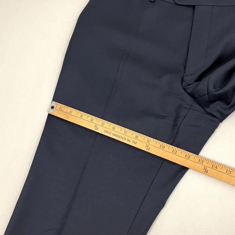 Suitsupply Suitsupply Pants Mens 38 x 29 Straight Navy Blue Wool Trousers Size 38R - 7 Thumbnail