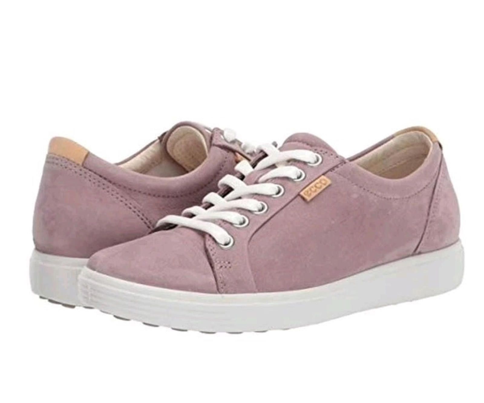 Ecco ECCO Soft Women's Suede Leather Shoes Sz 6.5 Pink EUR 37 Size US 6.5 / IT 36.5 - 2 Thumbnail