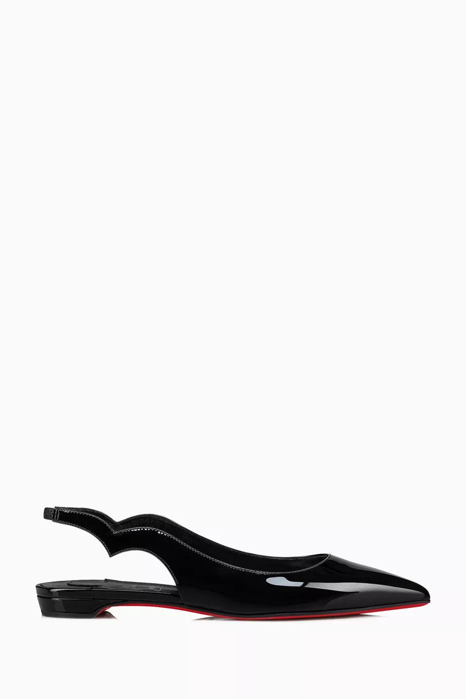 Christian Louboutin o1s1wg110425 Hot Chickita Sling Flat in Black Size US 7.5 / IT 37.5 - 2 Thumbnail