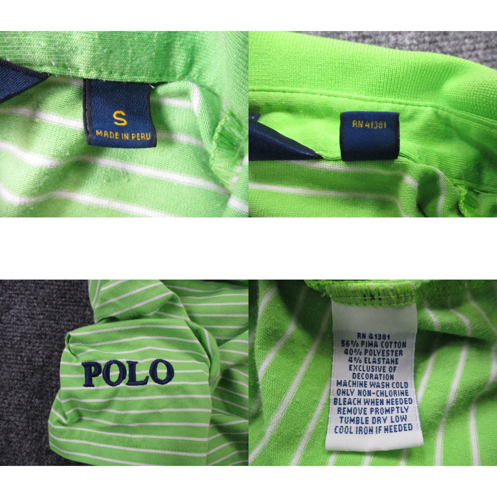 Polo Ralph Lauren Polo Ralph Lauren Polo Shirt Men S Green Striped Golf Performance Stretch Active Size US S / EU 44-46 / 1 - 8 Thumbnail
