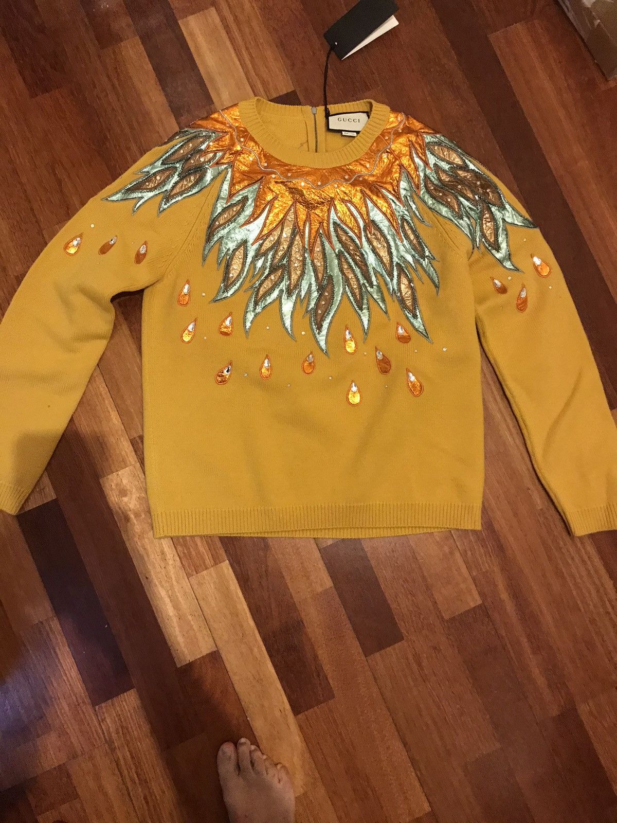 Gucci Gucci wool sweater leather and jewellery fashion Show Size US L / EU 52-54 / 3 - 16 Thumbnail