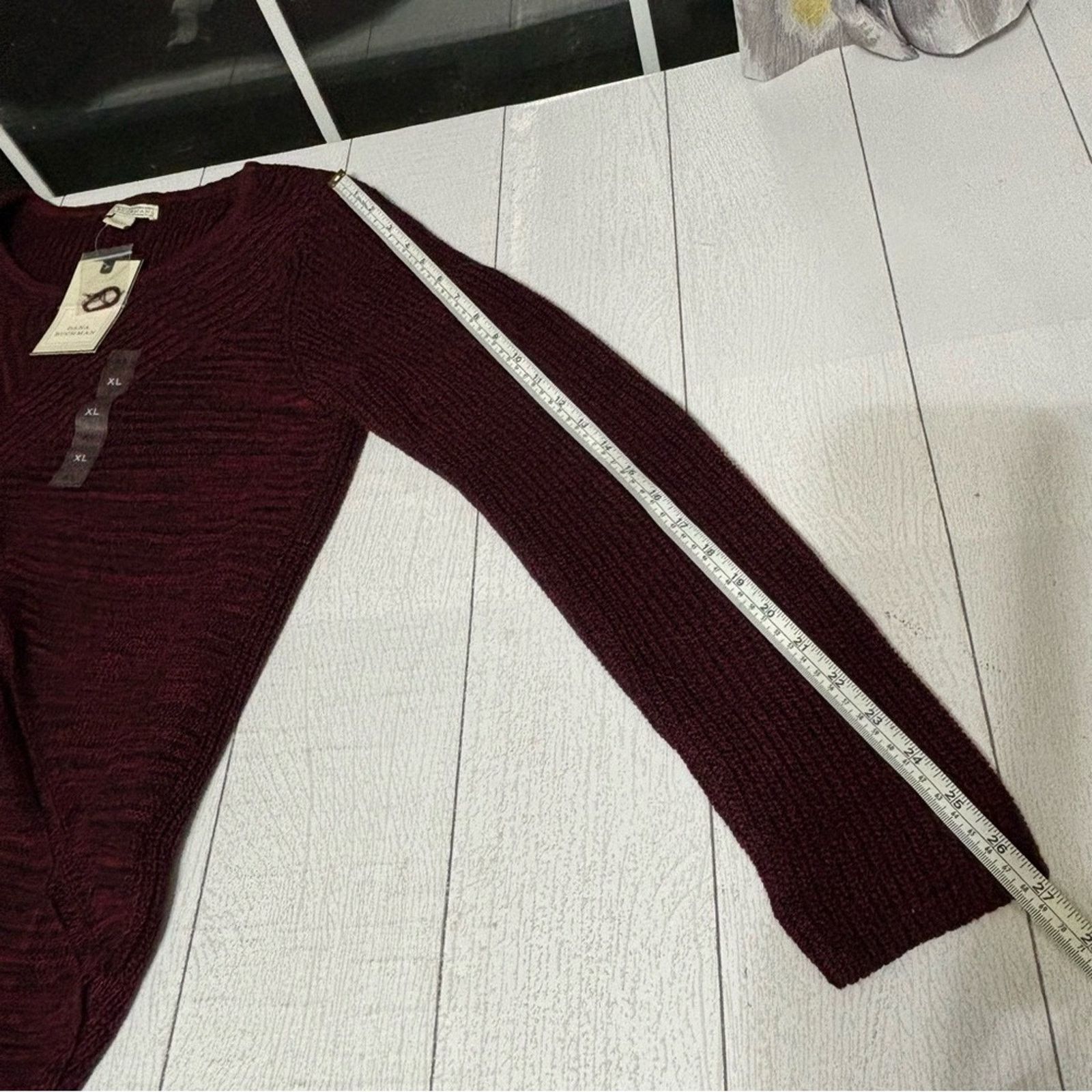 Other Dana Buchman Red and Black Loose Fit Sweater Size XL NWT Size XL / US 12-14 / IT 48-50 - 7 Thumbnail