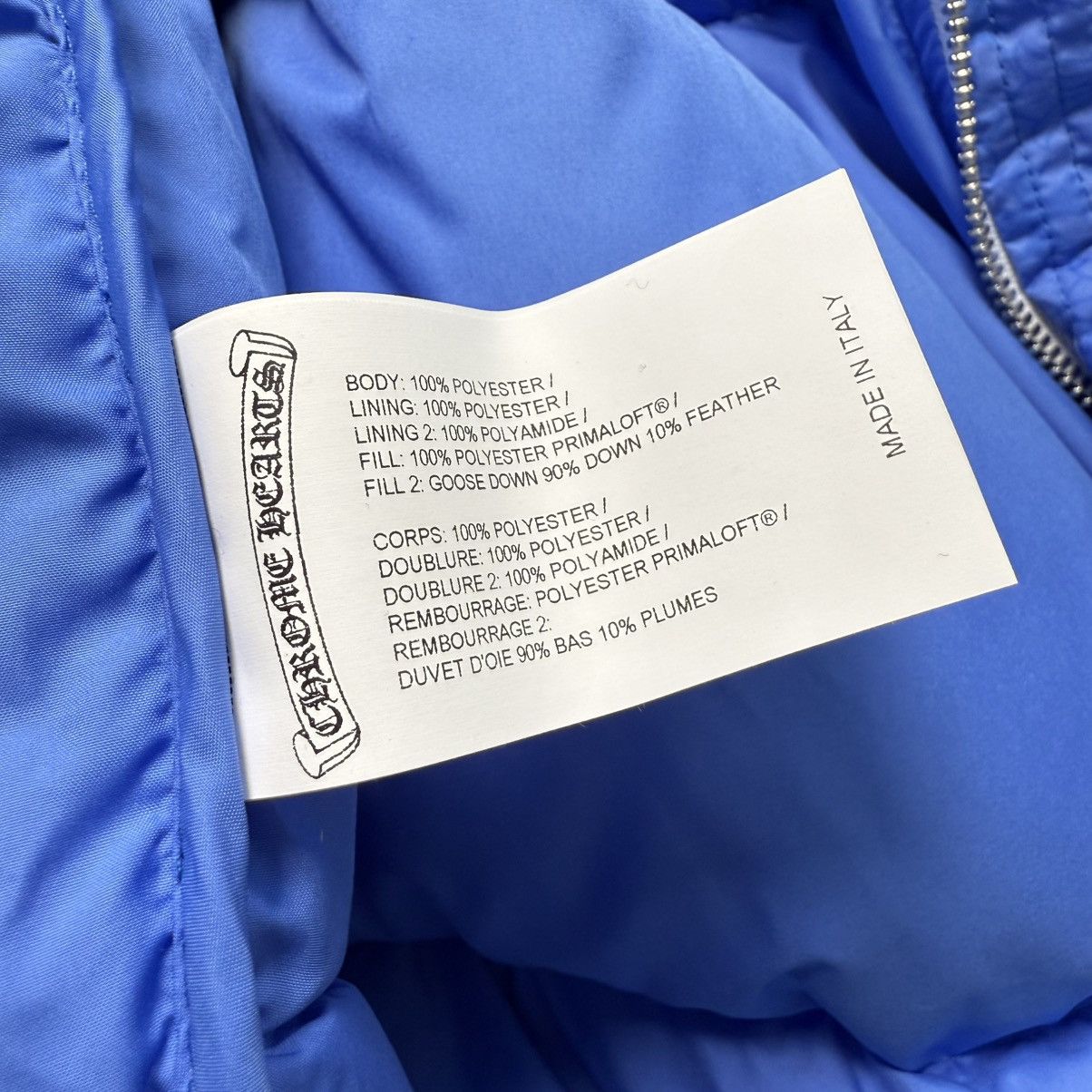 Chrome Hearts Chrome Hearts Blue Puffer Jacket Size US XL / EU 56 / 4 - 8 Thumbnail