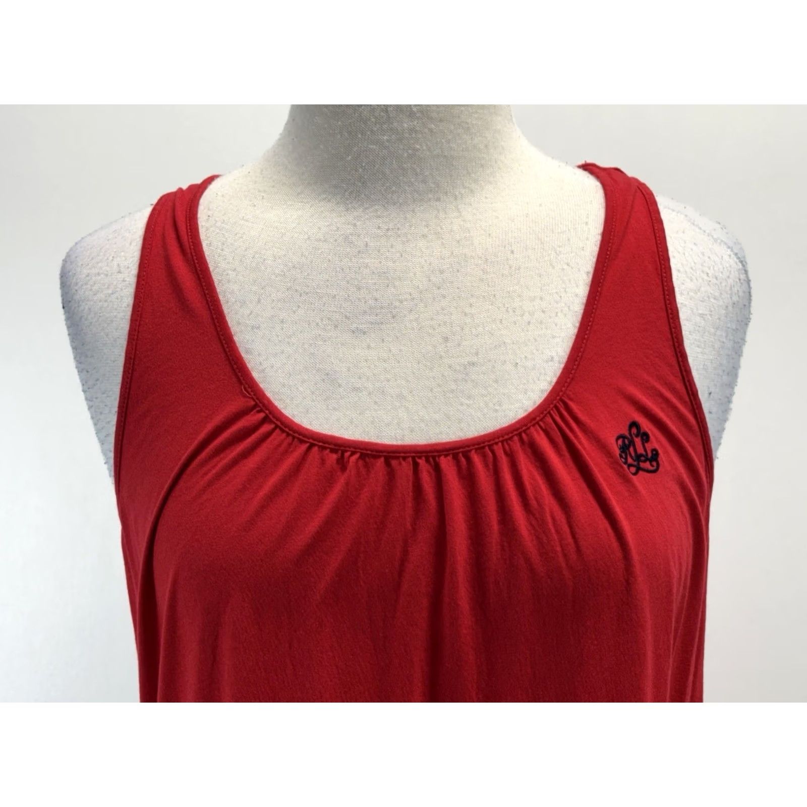 Ralph Lauren Lauren Ralph Lauren Nightgown Women’s M Red Sleeveless Monogram Navy Colorblock Classic Preppy Gown Mens? Womens Size 32" / US 10 / IT 46 - 5 Thumbnail