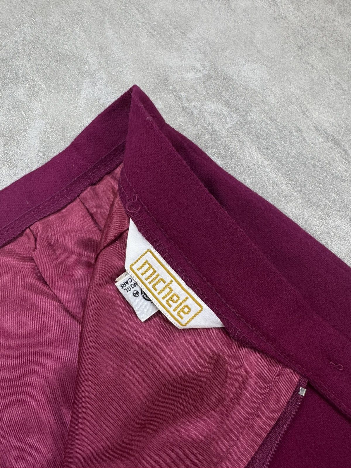 Other Michele Pure Wool pink skirt Vintage ILGWU made in USA Size 26" / US 2 / IT 38 - 4 Thumbnail