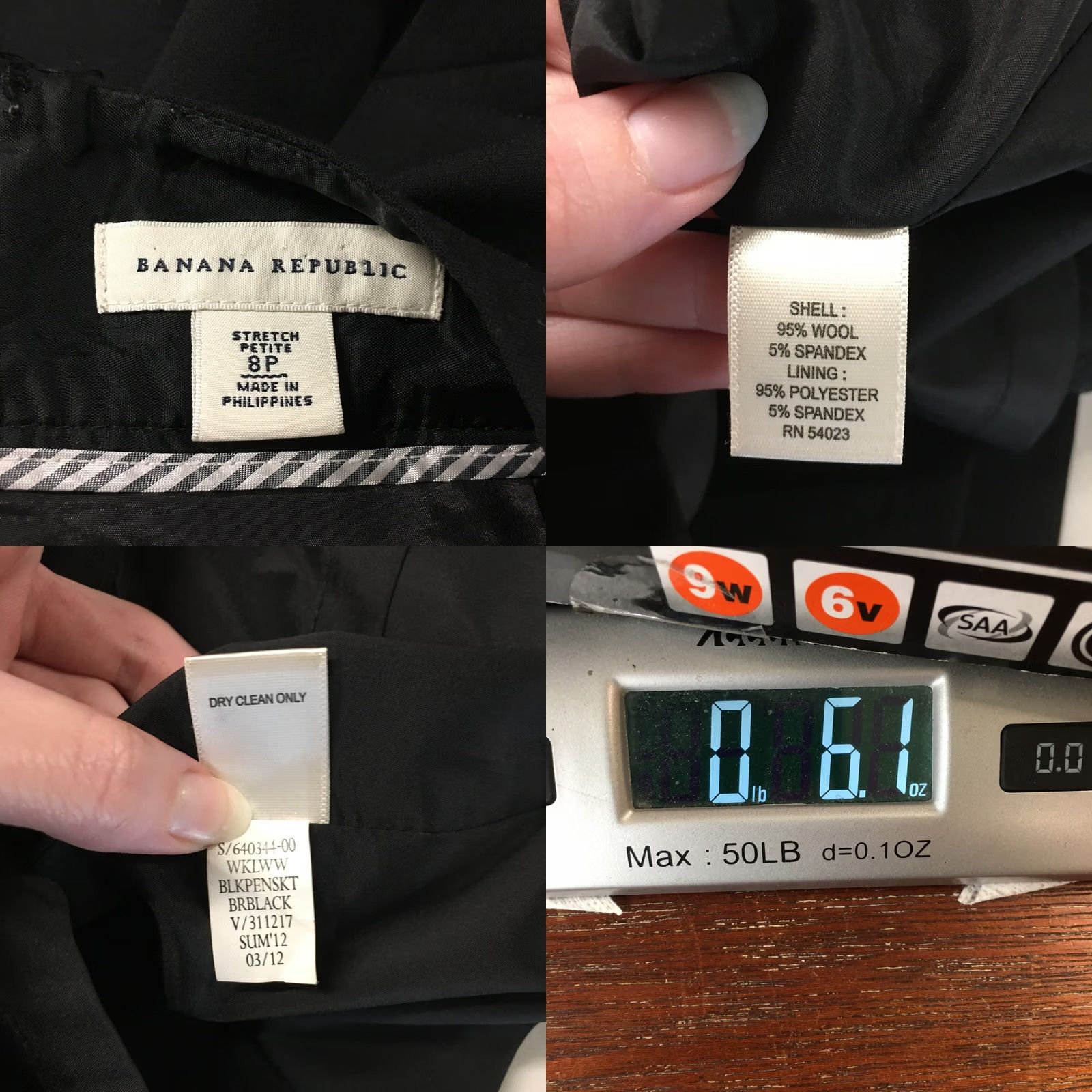 Banana Republic Banana Republic Straight & Pencil Skirt Womens 8P Black Casual Knee Length Skirt 31x21 Petite Womens Size 8P Slit Stretch Vintage No Size 30" / US 8 / IT 44 - 9 Thumbnail