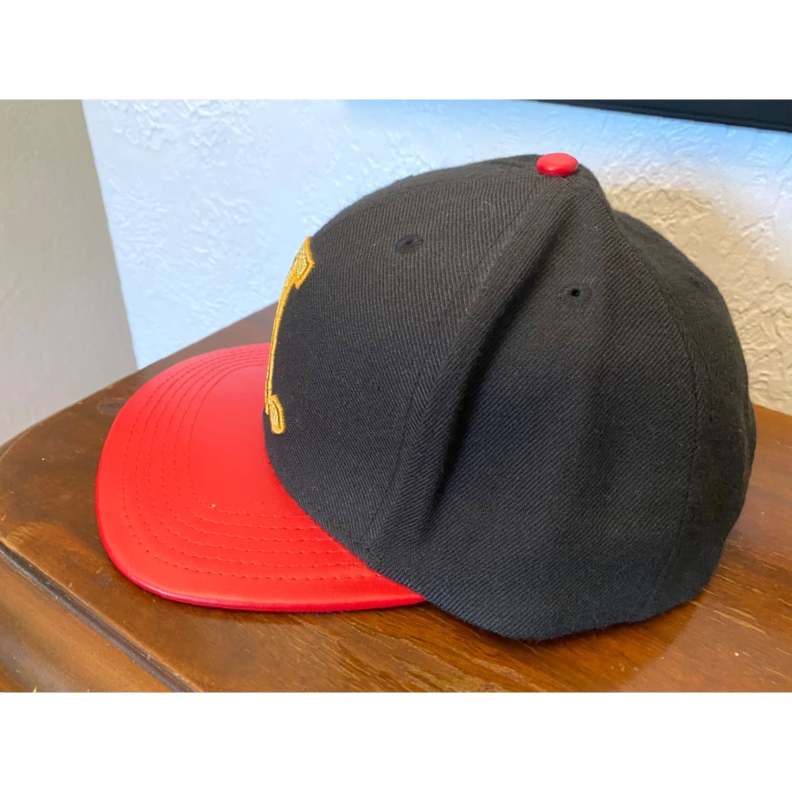 Diamond Supply Co. Diamond Supply Co. OG Script Structured Mens Snapback Hat Black/ Gold / Red Size ONE SIZE - 2 Thumbnail