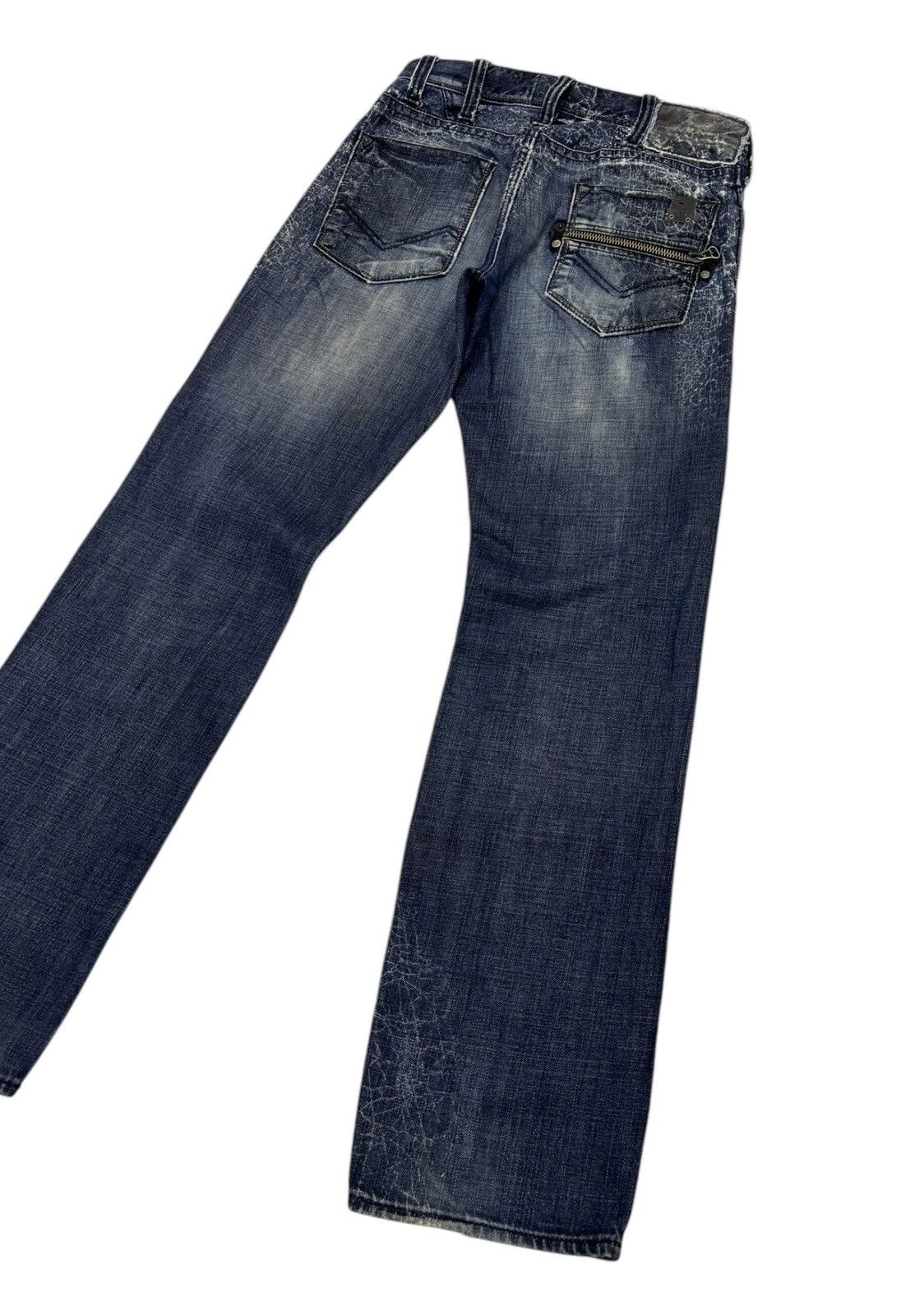 Energie 🔥ENERGIE SPIDER WEB DISTRESSED DENIM JEANS Size US 30 / EU 46 - 4 Thumbnail