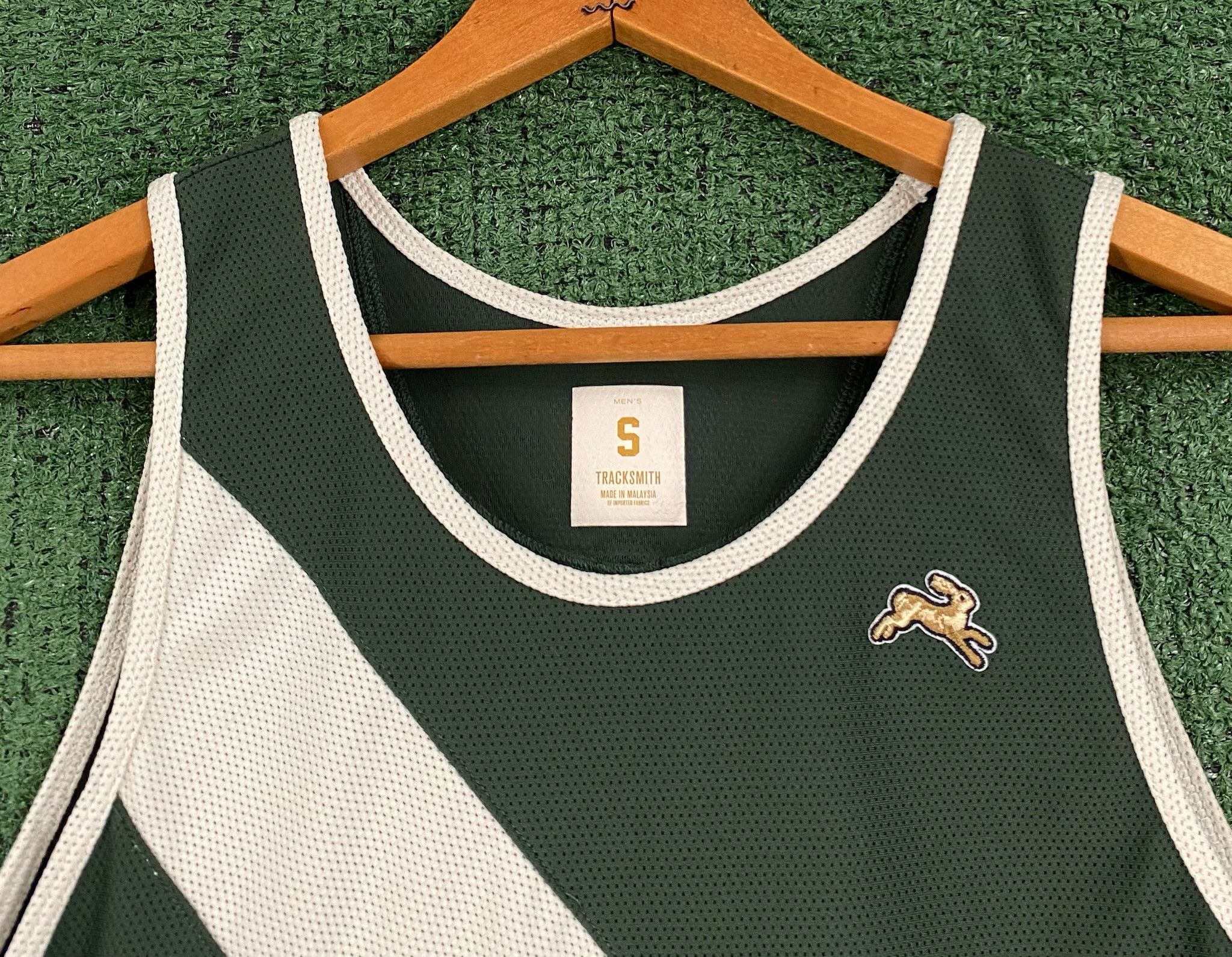 Tracksmith New England Tracksmith Van Cortlandt Tank Top Green & White Small Size US S / EU 44-46 / 1 - 2 Thumbnail
