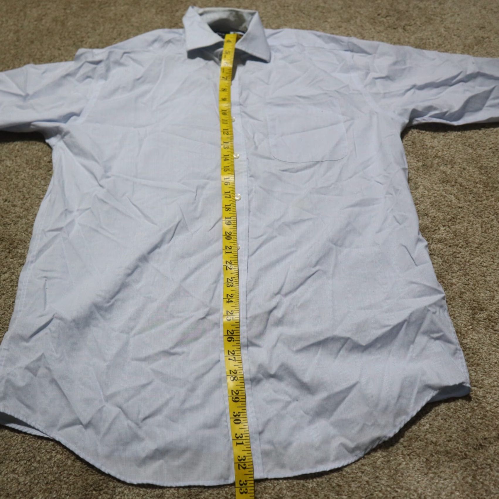 Nautica Nautica Solid Light Blue Button Down Shirt Long Sleeve Pocket Mens Size 16 32/33 Size US L / EU 52-54 / 3 - 7 Thumbnail