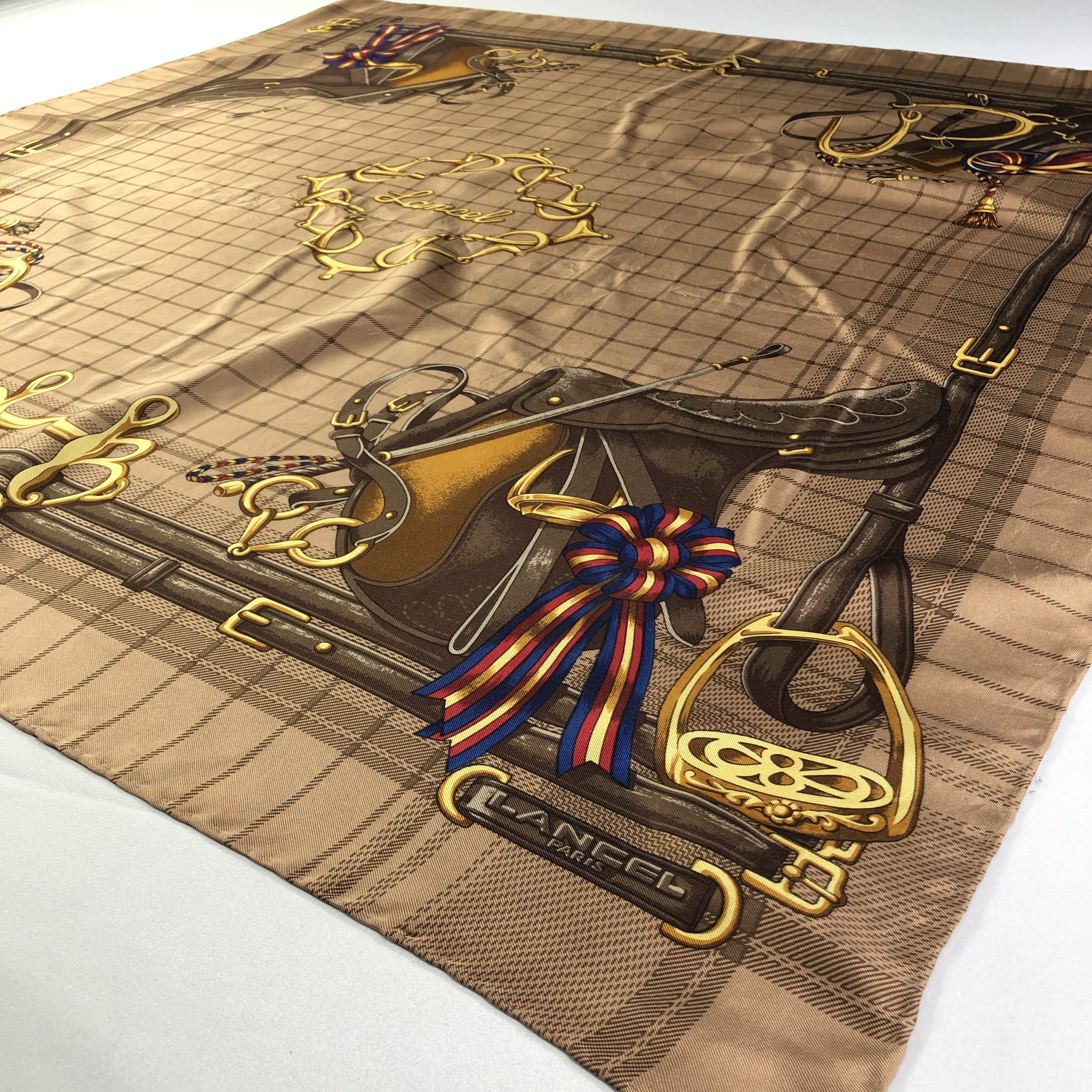 Lancel × Vintage Vintage Lancel Silk Scarf Size ONE SIZE - 3 Thumbnail