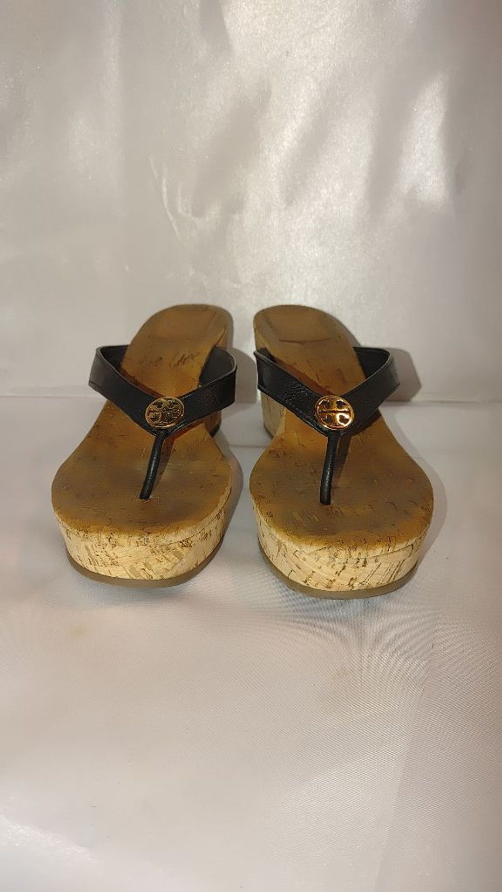 Tory Burch Tory Burch Salem Napa Leather & Cork Wedge Sandals Size 9M Size US 9 / IT 39 - 4 Thumbnail