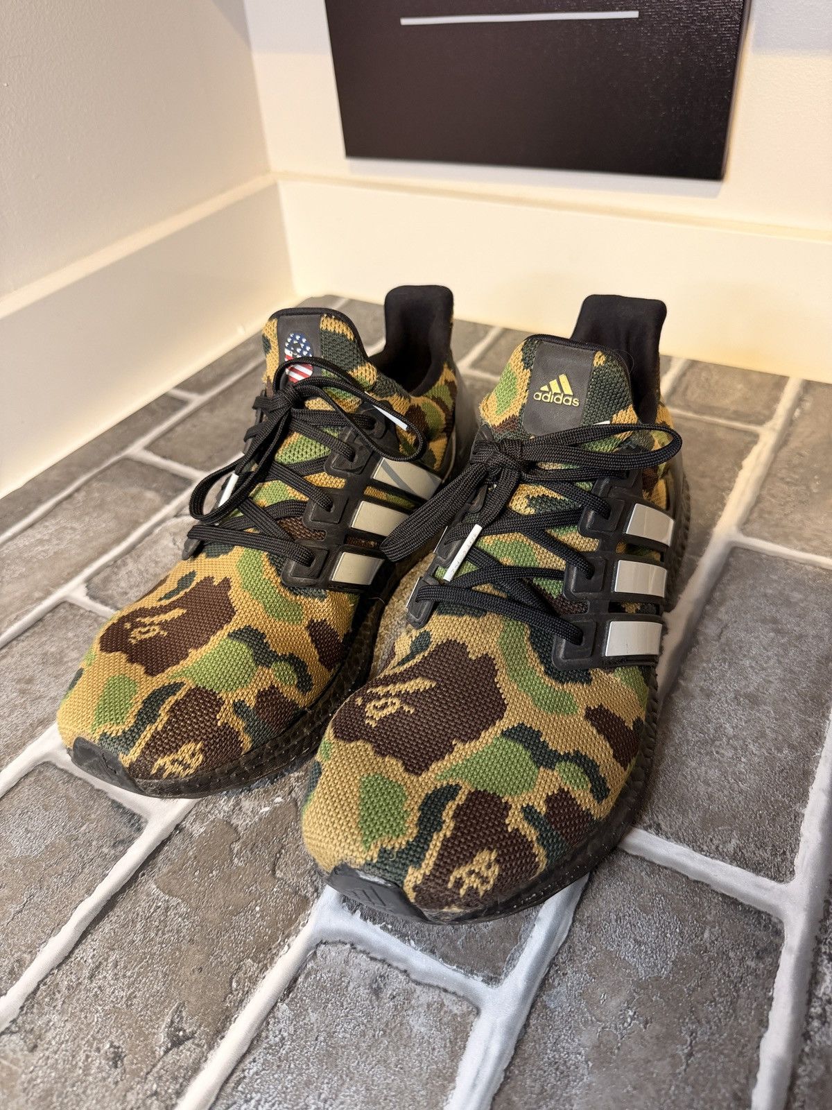 Adidas × Bape A Bathing Ape x Adidas Ultra Boost Collab Size US 11.5 / EU 44-45 - 2 Thumbnail