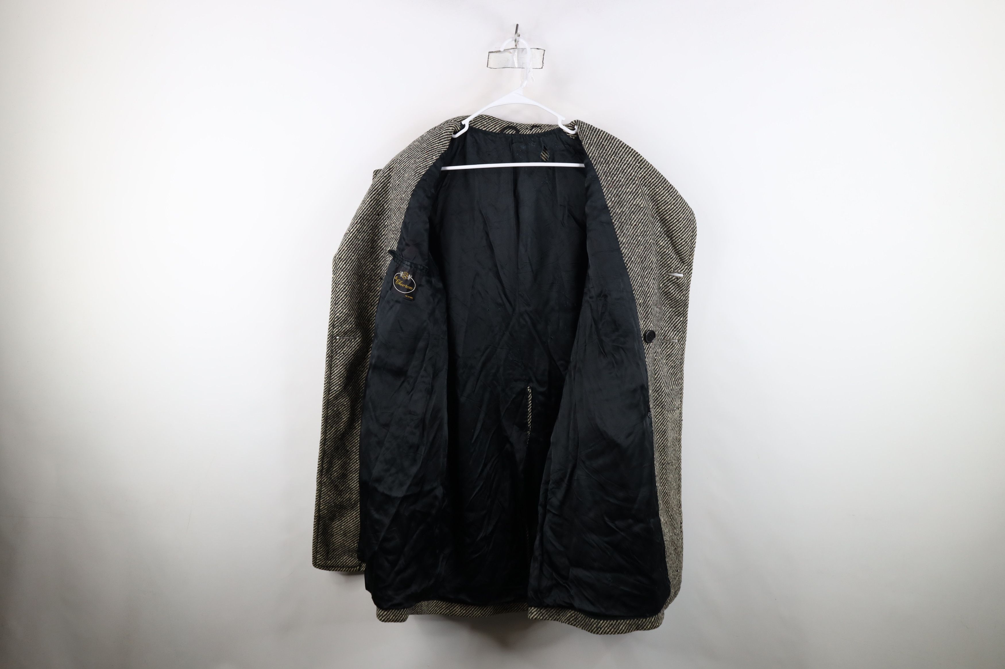 Vintage Vintage 60s Streetwear Fleck Wool Tweed Trench Coat USA Size US L / EU 52-54 / 3 - 9 Thumbnail