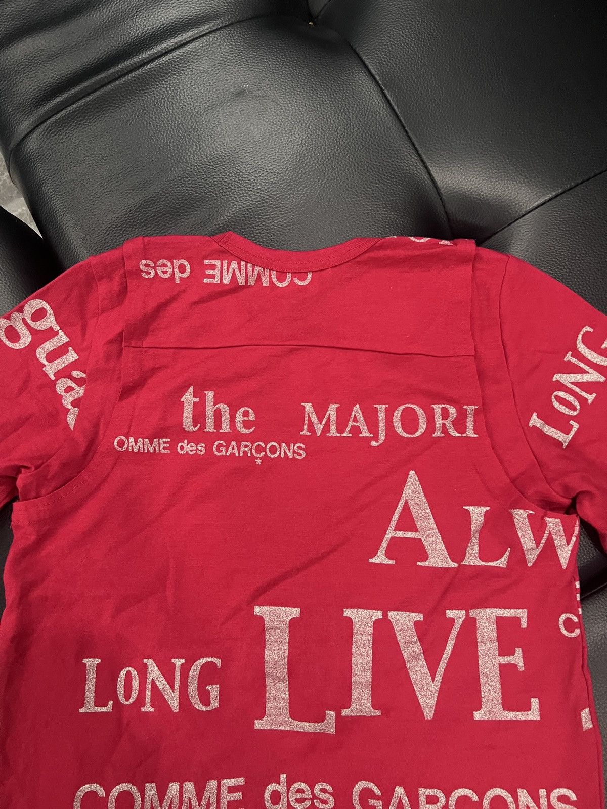 Comme des Garcons Comme des Garçons AW03 Glitter Slogan Patchwork T-Shirt Size US M / EU 48-50 / 2 - 4 Thumbnail